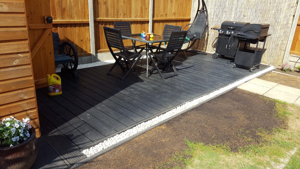 new-decking-stained-gravelled