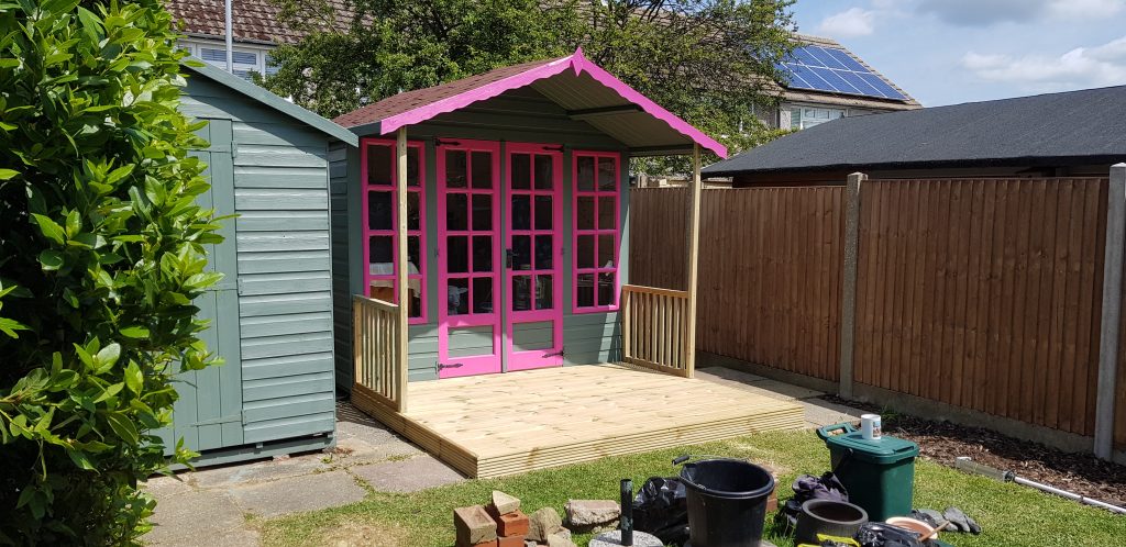 Replacement Decking & Handrails to Summer House