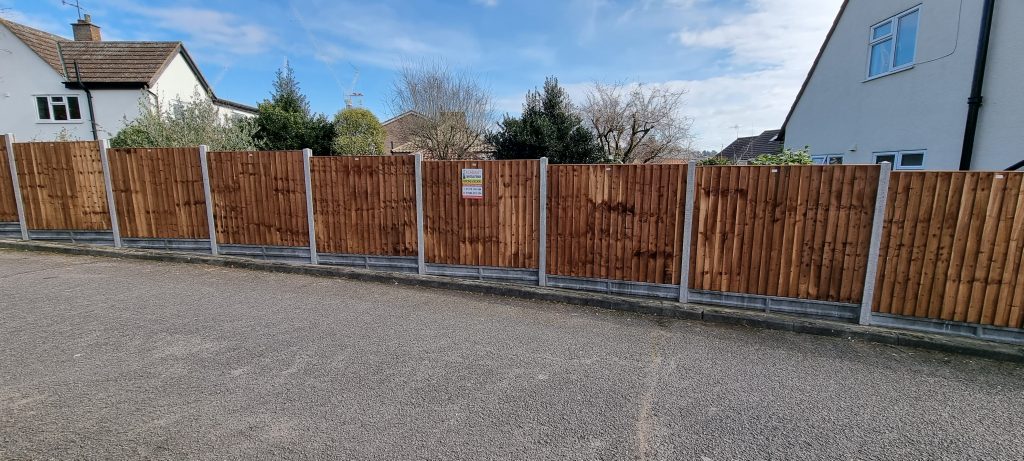 Closeboarded Panels With Concrete Gravel Boards